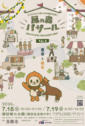 第二回風の森バザールイベントチラシ