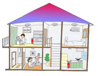 イラスト：家の断面図