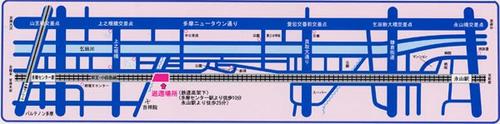 多摩市第1放置自転車等保管場所の地図