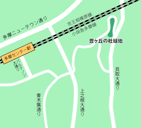 豊ヶ丘の杜緑地地図