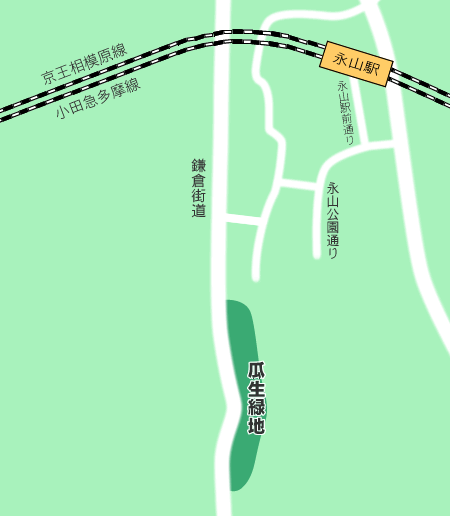 瓜生緑地地図