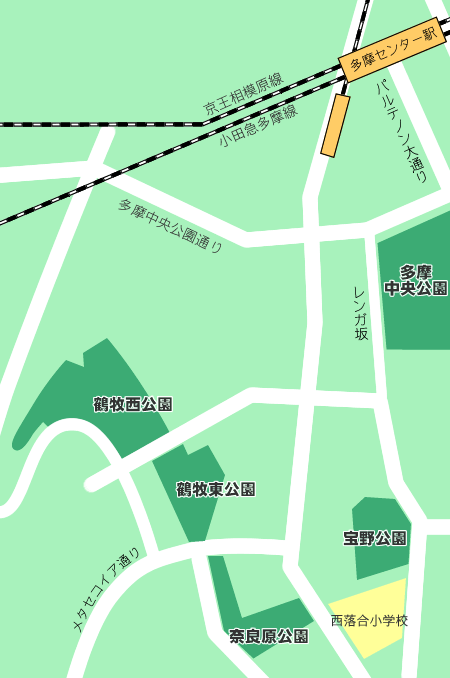 鶴牧西公園地図