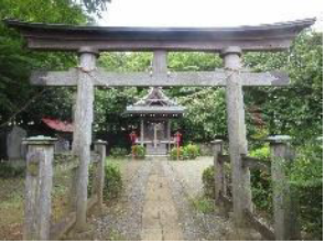 写真：唐木田稲荷神社の鳥居と社