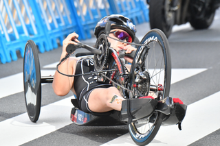 写真:競技中の土田和歌子選手の様子