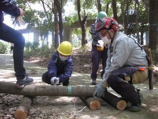 写真：樹木伐採起工式の様子8