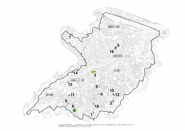 地図：建築協定位置図