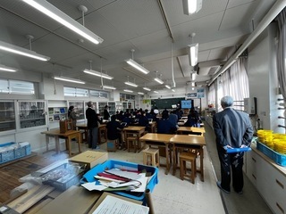 令和7年度第2回　中学校授業見学の様子