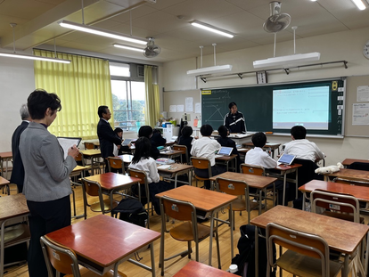 令和6年度第2回教育訪問 中学校授業見学の様子