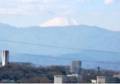 写真：庚申神社付近から見る富士山　平成22年12月17日撮影