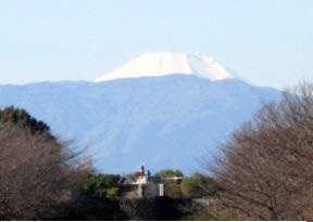 写真：富士見通りから見る富士山　平成22年12月27日撮影