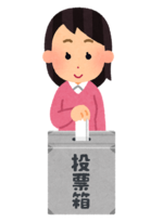 イラスト：投票する市民