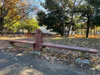 写真:健康遊具(腰・背部をのばす運動)