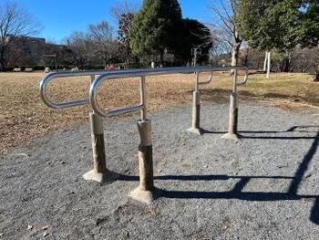 写真:健康遊具(パラレルバー)