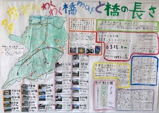 写真：多摩市のわくわく橋mapと橋の長さ