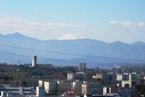 写真:よこやまの道から見る山並み 平成22年12月17日撮影