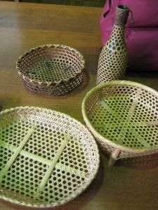 多摩地域の伝統工芸品のめかい（目籠）の写真