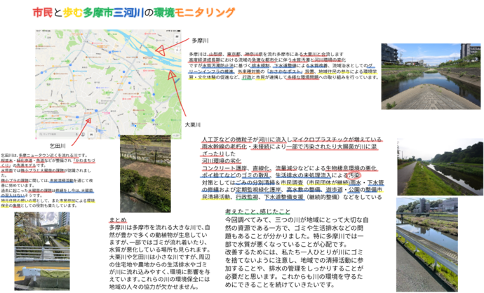 市民と歩む多摩市三河川の環境モニタリング