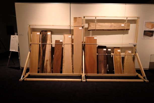 使用する木材の展示写真