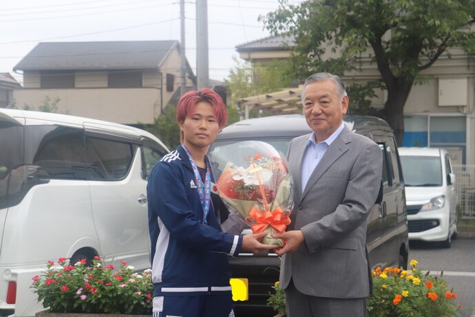 吉田選手と阿部市長